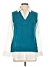 Milano Color Block Teal Sleeveless Blouse Size L - photo 1