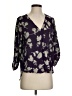 West Kei 100% Polyester Purple 3/4 Sleeve Blouse Size S - photo 1