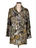 PURE essence Paisley Gray 3/4 Sleeve Blouse Size L - photo 1