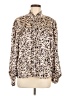 MNG Animal Print Ivory Long Sleeve Blouse Size 12 - photo 1