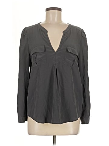 Joie Long Sleeve Silk Top (view 1)