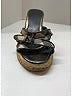 Burberry Silver Black Patent Leather espadrille Wedges Size 8 1/2 - photo 4