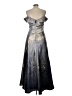 Rene Ruiz 100% Polyester Metallic Silver Cocktail Dress Size 10 - photo 2