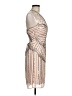 Venus 100% Polyester Silver Tan Cocktail Dress Size 8 - photo 4