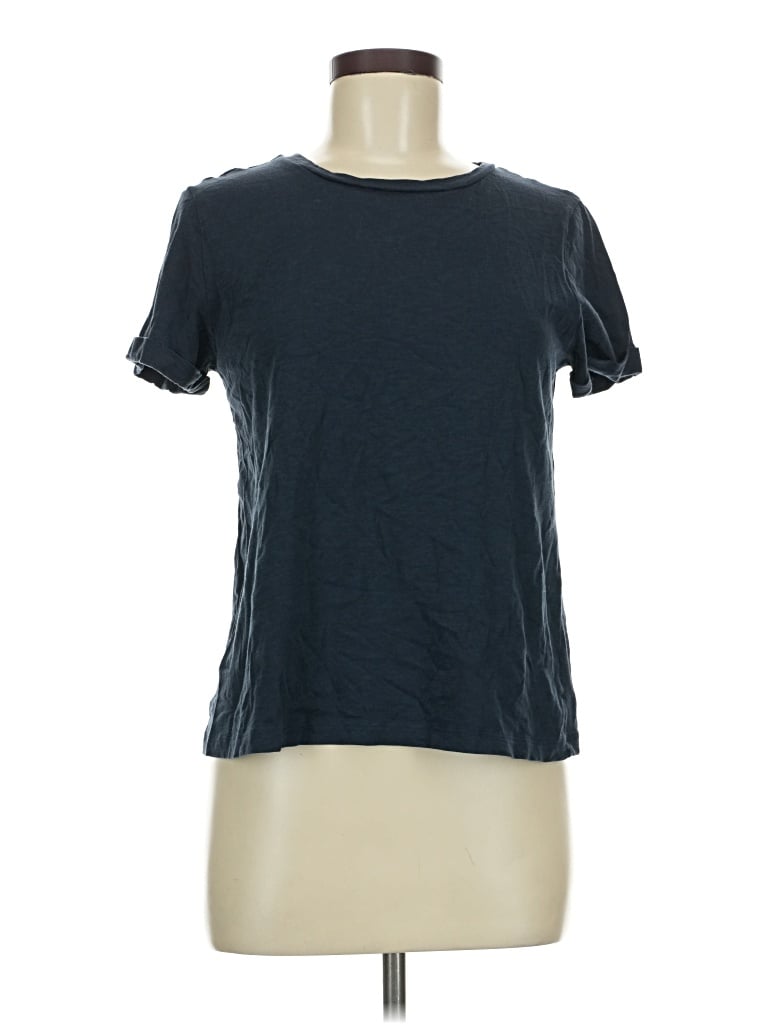 Pre-owned Max Studio Short Sleeve T-shirt In Blue