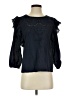 J.Crew 100% Cotton Black 3/4 Sleeve Blouse Size S - photo 1