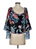 Flying Tomato Black 3/4 Sleeve Blouse Size XS - photo 2