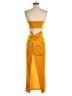 Shein Color Block Orange Yellow Cocktail Dress Size 2 - photo 2