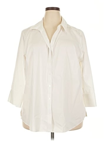 Foxcroft 3/4 Sleeve Button-Down Shirt (view 1)
