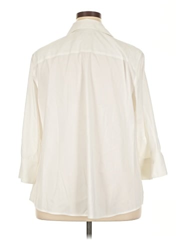 Foxcroft 3/4 Sleeve Button-Down Shirt (view 2)