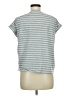 Shein Stripes Gray Short Sleeve T-Shirt Size 6 - photo 2