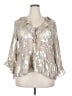 Cato 100% Polyester Metallic Silver 3/4 Sleeve Blouse Size 18 - 20 - photo 1