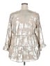 Cato 100% Polyester Metallic Silver 3/4 Sleeve Blouse Size 18 - 20 - photo 2