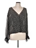 ALLSAINTS 100% Polyester Black 3/4 Sleeve Blouse Size L - photo 1