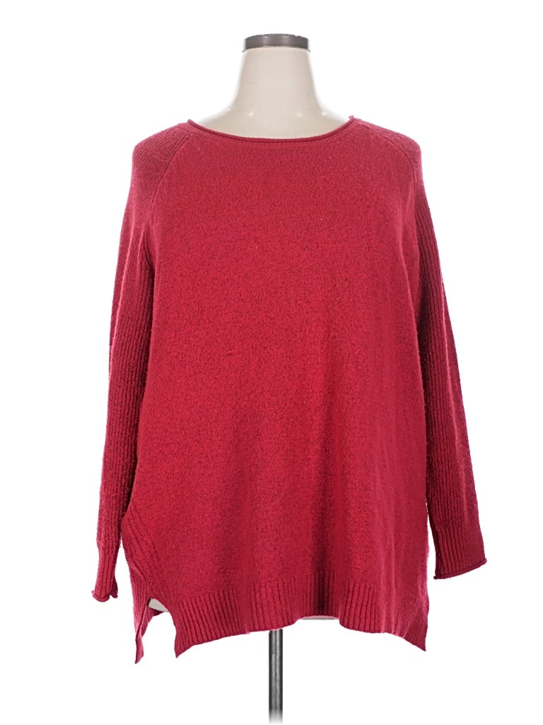 Pre-owned Terra & Sky Pullover Sweater In Red