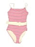 Solid & Striped Stripes Pink One Piece Swimsuit Size L - photo 1