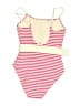 Solid & Striped Stripes Pink One Piece Swimsuit Size L - photo 2