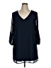 Lulus 100% Polyester Blue 3/4 Sleeve Blouse Size XL - photo 1