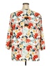 Mario Serrani 100% Polyester Floral Orange 3/4 Sleeve Blouse Size XXL - photo 2