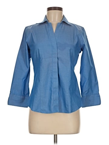 Foxcroft 3/4 Sleeve Button-Down Shirt (view 1)
