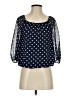 Vince Camuto 100% Polyester Polka Dots Blue 3/4 Sleeve Blouse Size XS - photo 1