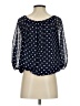 Vince Camuto 100% Polyester Polka Dots Blue 3/4 Sleeve Blouse Size XS - photo 2
