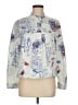 Chico's Print Blue Jacket Size Med (1) - photo 1