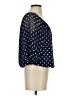 Vince Camuto 100% Polyester Polka Dots Blue 3/4 Sleeve Blouse Size XS - photo 4