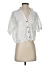 Zara White 3/4 Sleeve Button-Down Shirt Size S - photo 1