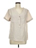 Shein 100% Polyester Ivory Short Sleeve Blouse Size 6 - photo 1