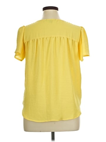 Como Black Short Sleeve Blouse (view 2)