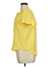 Como Black 100% Polyester Yellow Short Sleeve Blouse Size XL - photo 5