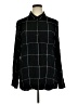 BP. 100% Viscose Plaid Black Long Sleeve Blouse Size 1X - photo 1