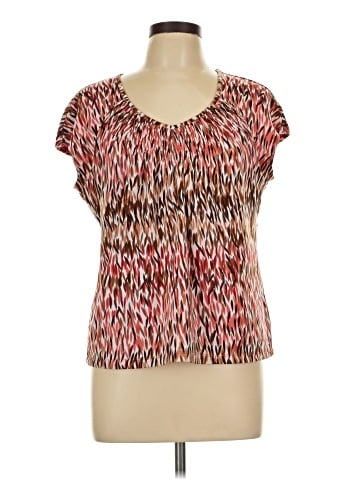 JM Collection Short Sleeve Blouse (view 1)