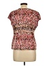 JM Collection 100% Nylon Red Short Sleeve Blouse Size L (petite) - photo 2