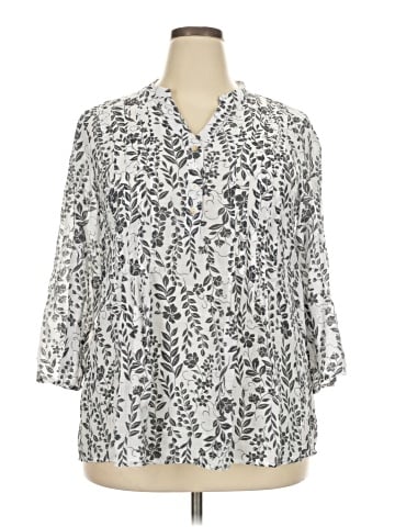 Indigo Rose 3/4 Sleeve Blouse (view 1)