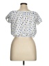 Ashley Stewart 100% Polyester Blue Short Sleeve Blouse Size 14 - 16 Plus - photo 2
