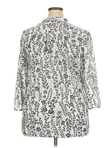 Indigo Rose 3/4 Sleeve Blouse (view 2)