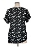 Ashley Blue Floral Black Short Sleeve T-Shirt Size XL - photo 2