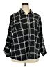 Lee Plaid Black 3/4 Sleeve Blouse Size 2X - photo 1