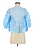 Unbranded 100% Cotton Blue 3/4 Sleeve Blouse Size XS - photo 1