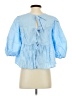 Unbranded 100% Cotton Blue 3/4 Sleeve Blouse Size XS - photo 2