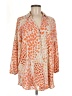 CAbi Animal Print Orange 3/4 Sleeve Blouse Size M - photo 1