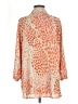 CAbi Animal Print Orange 3/4 Sleeve Blouse Size M - photo 2