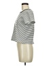 Dazy-Less Stripes Silver White Short Sleeve T-Shirt Size M - photo 5