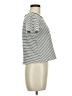 Dazy-Less Stripes Silver White Short Sleeve T-Shirt Size M - photo 4