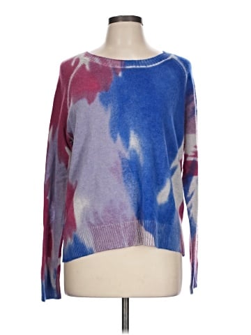 Aqua Cashmere Pullover Sweater (view 1)