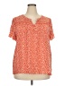 Daniel Rainn 100% Rayon Orange Short Sleeve Blouse Size XXL - photo 1