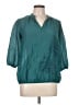 Trinity Teal 3/4 Sleeve Blouse Size L - photo 1