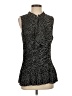 DKNY 100% Polyester Black Sleeveless Blouse Size M (estimated) - photo 1